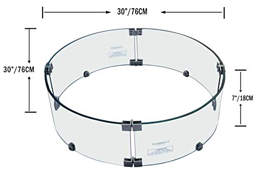 Elementi Lunar Bowl Tempered Glass Wind Screen