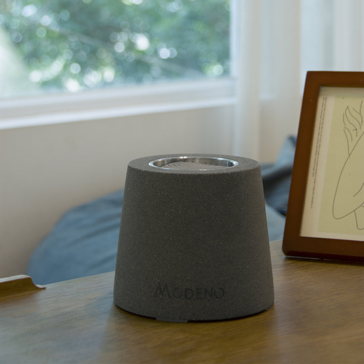 Entta Grey Tabletop Fireplace - 6.3 Inches - Ethanol