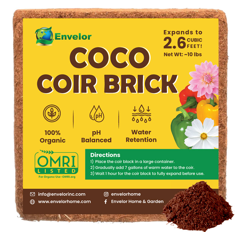 Coir Growing Medium Coco Coir Potting Soil 10-lb Block