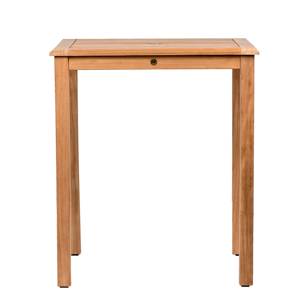 Eden Light Brown Teak Square Bar Table