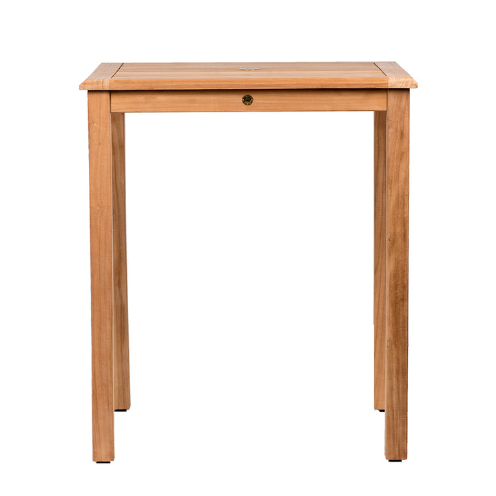 Eden Light Brown Teak Square Bar Table