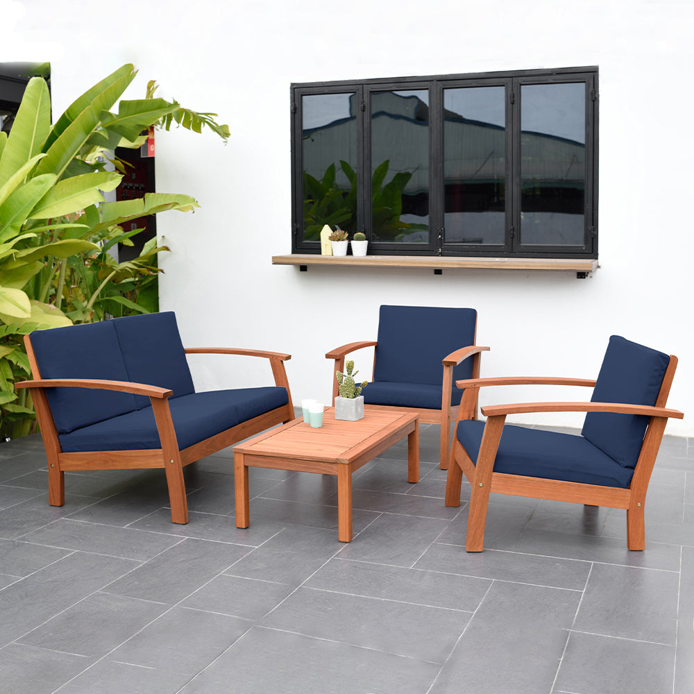 Murano 4 Piece Eucalyptus Conversation Set
