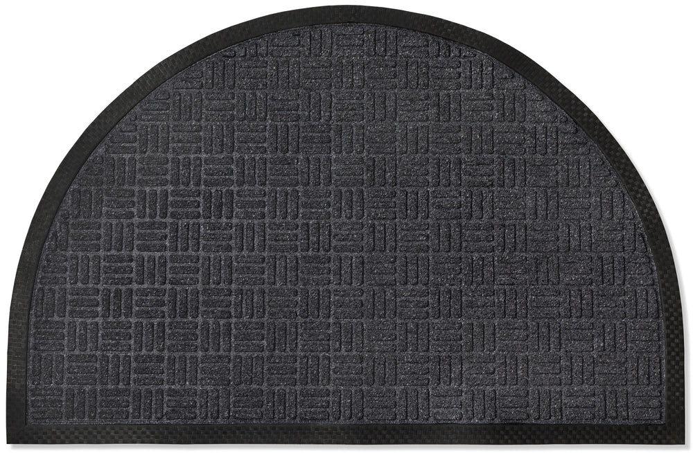 Checker Half Round Indoor Outdoor Door Mat - 24" x 36" - view 5