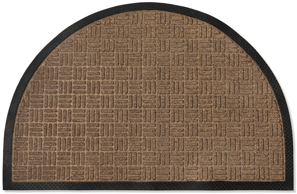 Checker Half Round Indoor Outdoor Door Mat - 24" x 36" - view 13