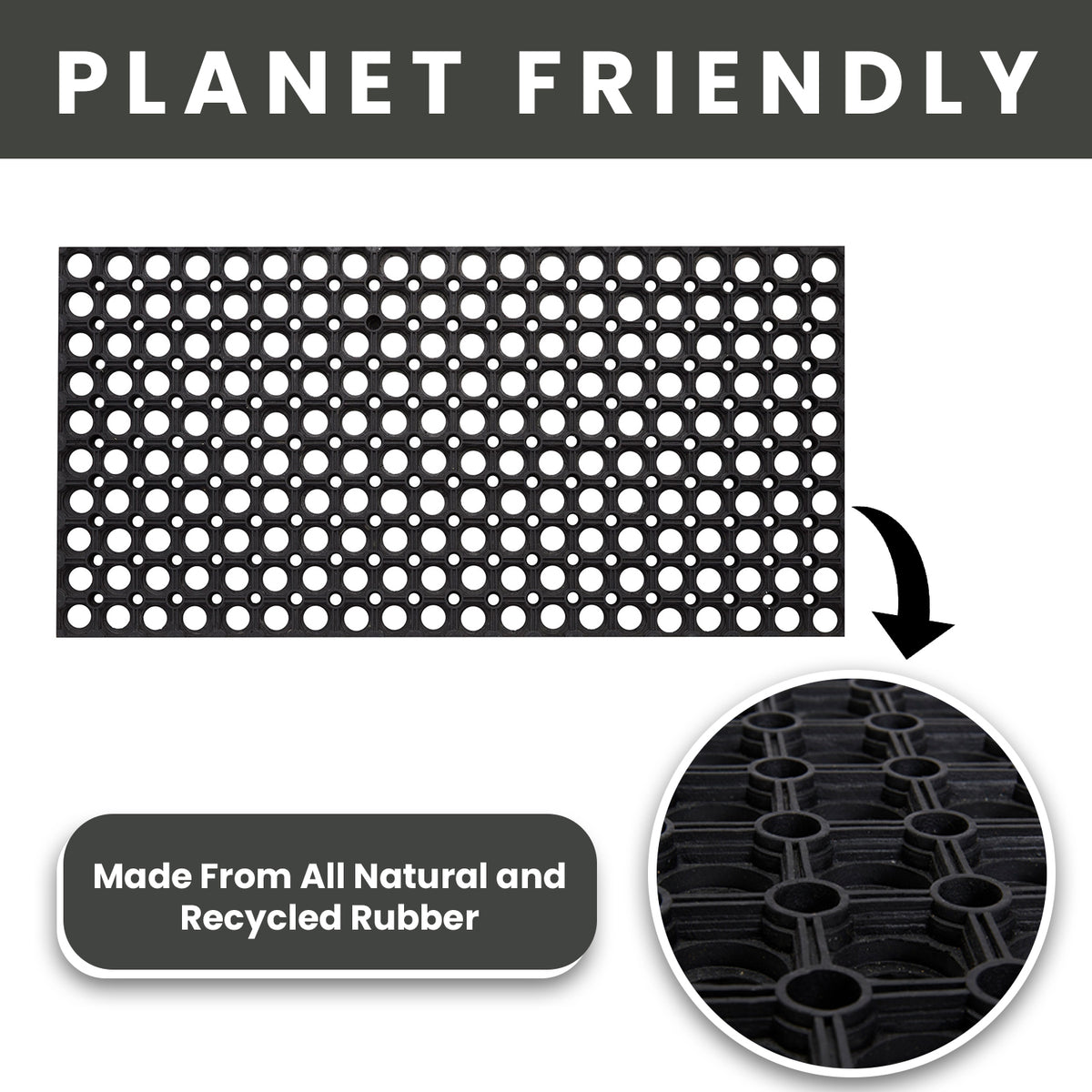 Hollow Drainage Rubber Floor Mat - Medium - view 13