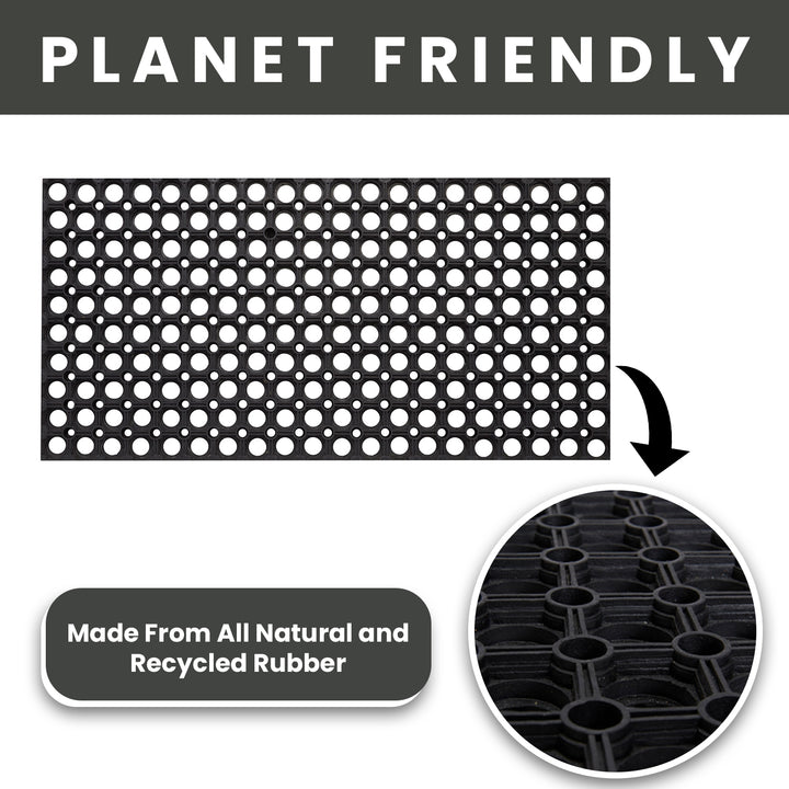 Hollow Drainage Rubber Floor Mat - Medium