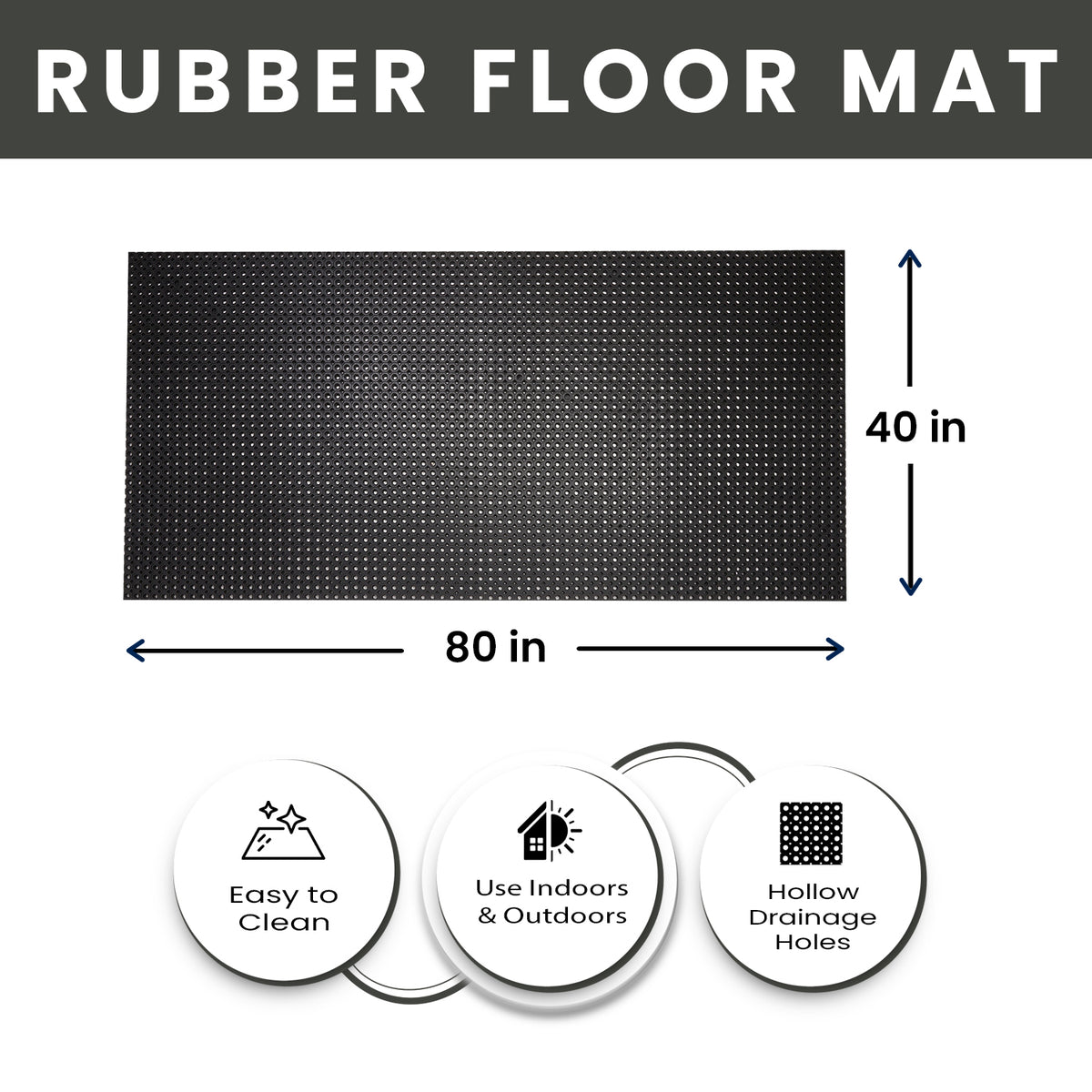 Octoflow Drainage Rubber Floor Runner Mat - view 6