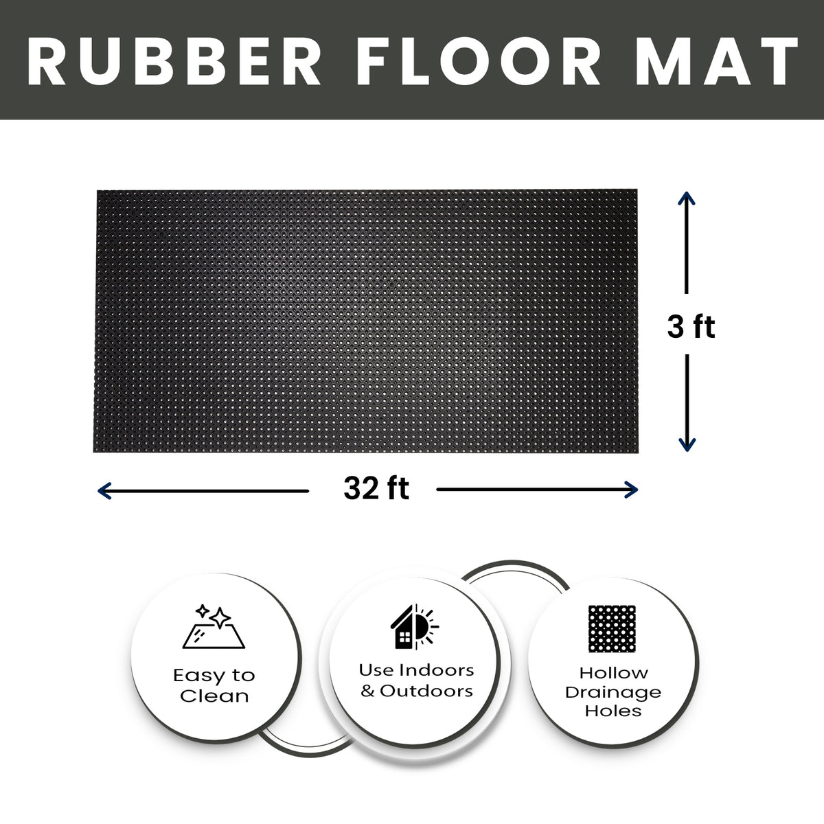 Octoflow Drainage Rubber Floor Runner Mat - view 9