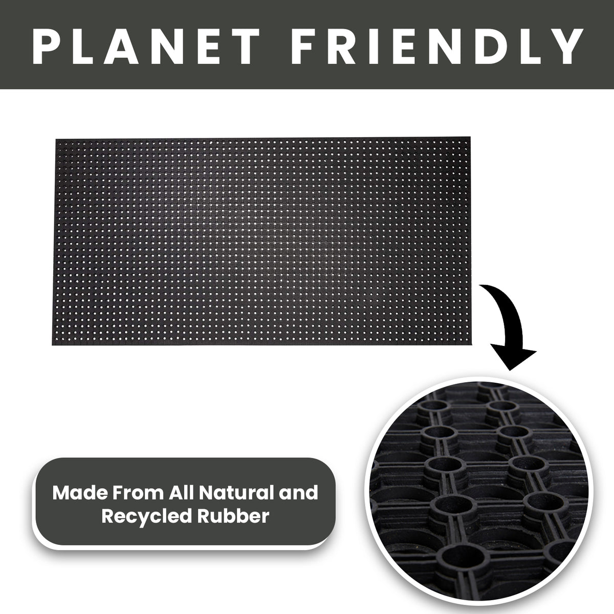 Circle Drainage Rubber Floor Runner Mat - view 11