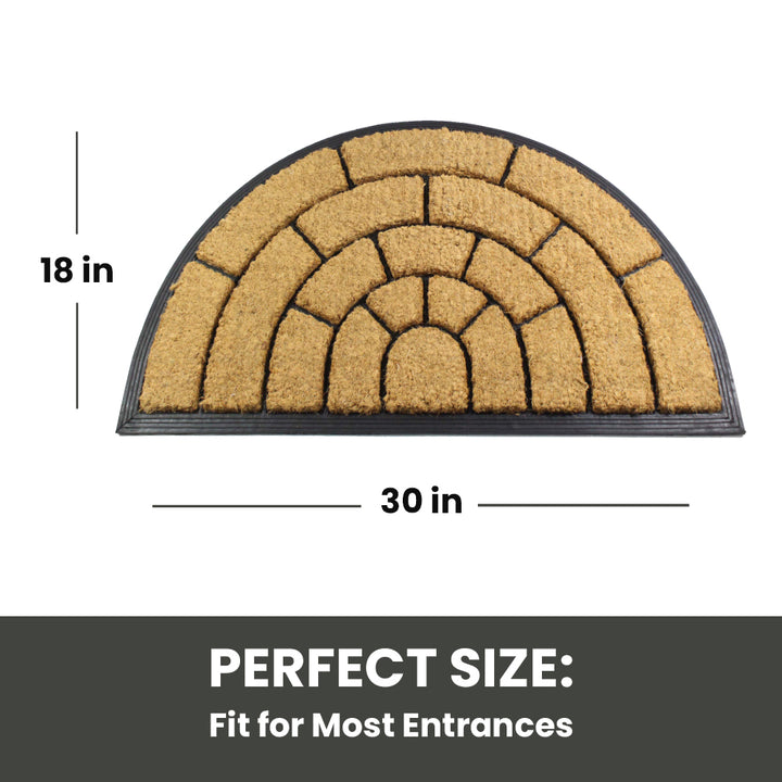 Sol Arc Coco Door Mat with Rubber backing