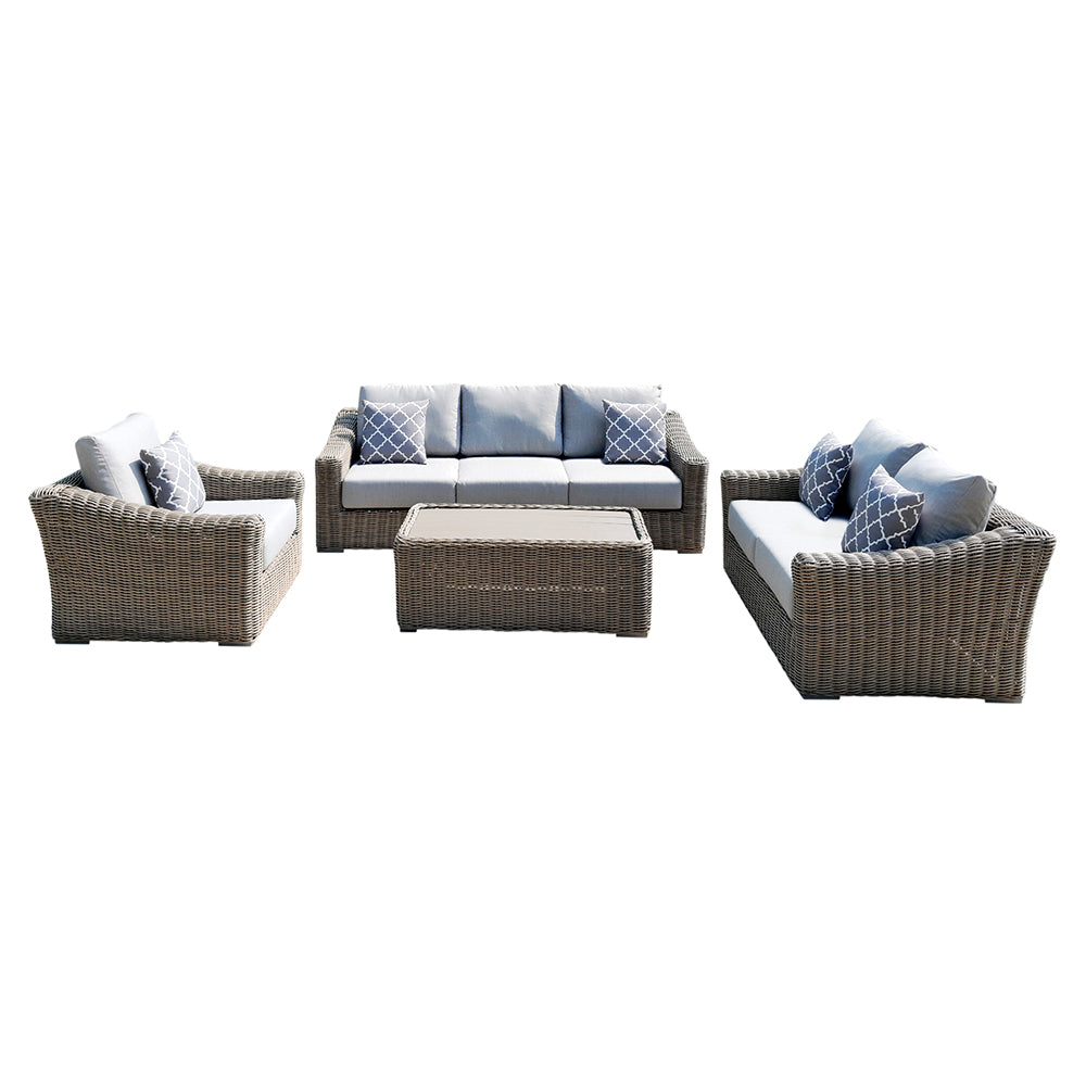 Tullum Outdoor 4-Piece Patio Furniture Deep Seating  Set