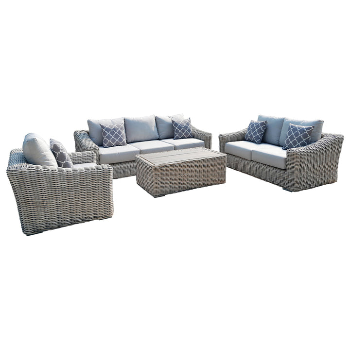 Hawaii 4-Piece Outdoor Patio Furniture Deep Seating