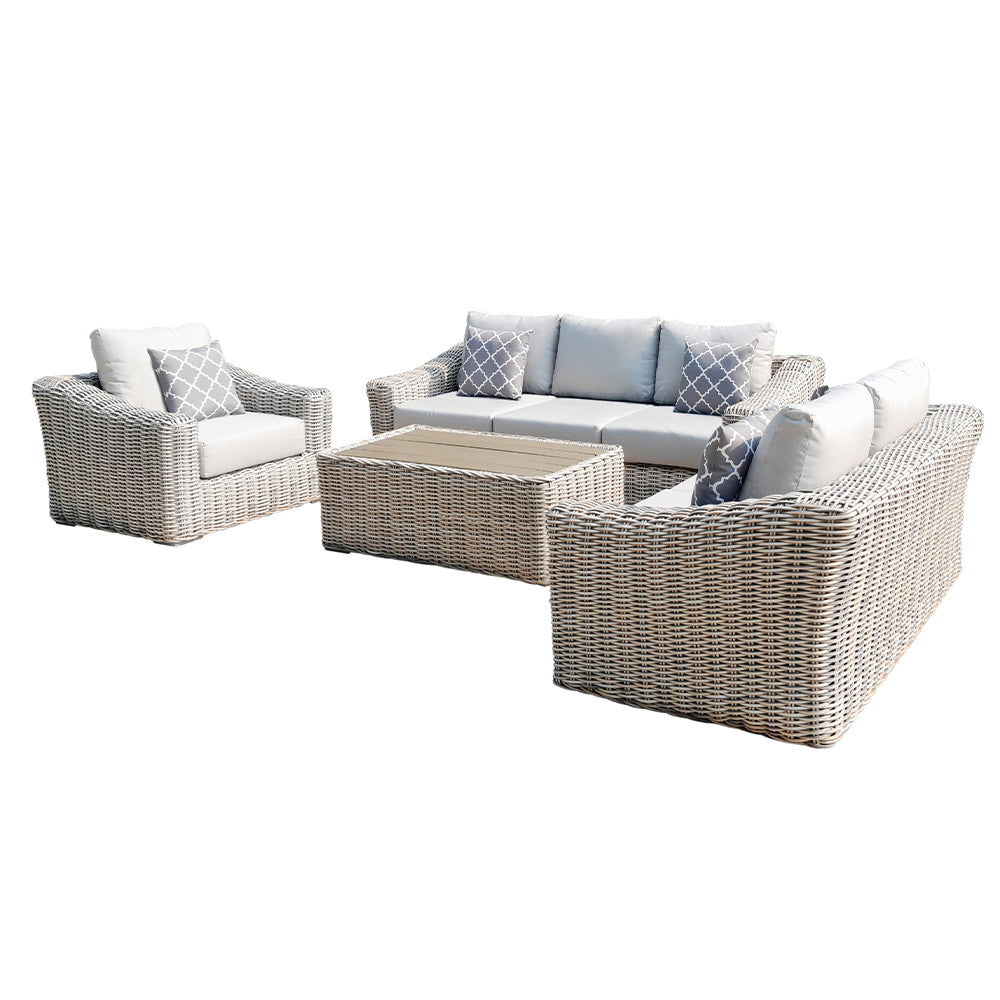 Hawaii 4-Piece Outdoor Patio Furniture Deep Seating