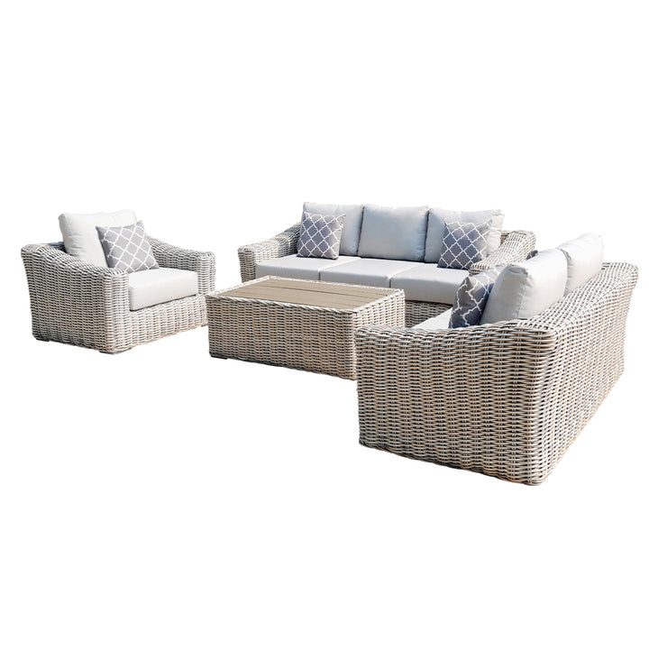Hawaii 4-Piece Outdoor Patio Furniture Deep Seating