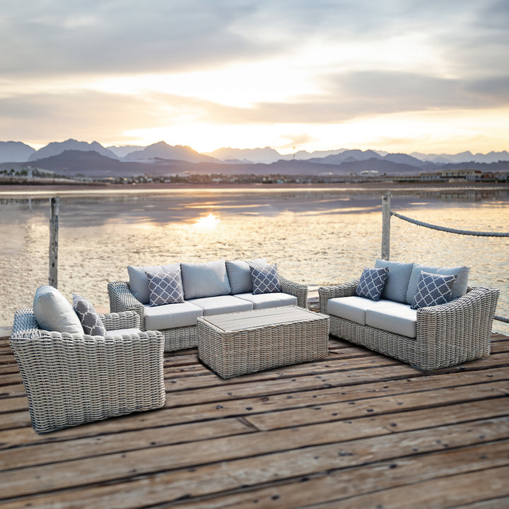 Hawaii 4-Piece Outdoor Patio Furniture Deep Seating