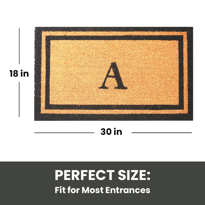 Monogrammed Letter Coco Coir Doormat