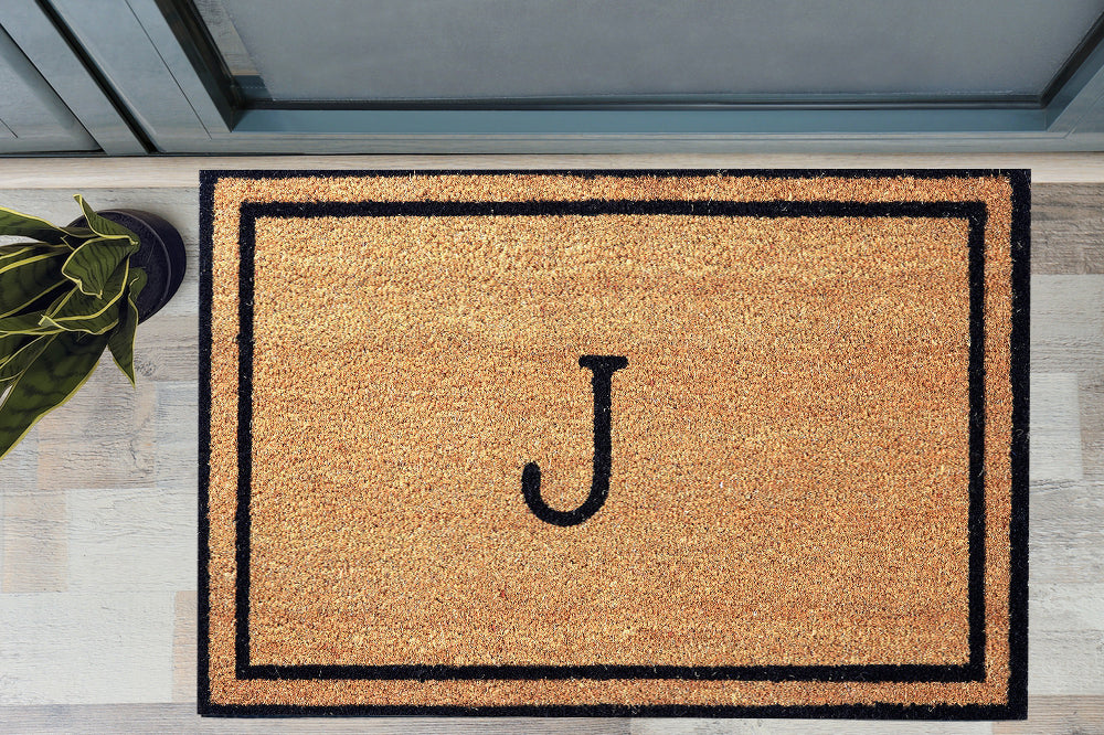 Monogrammed Letter Coco Coir Doormat