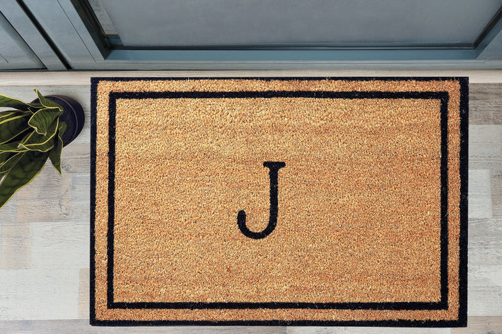 Monogrammed Letter Coco Coir Doormat