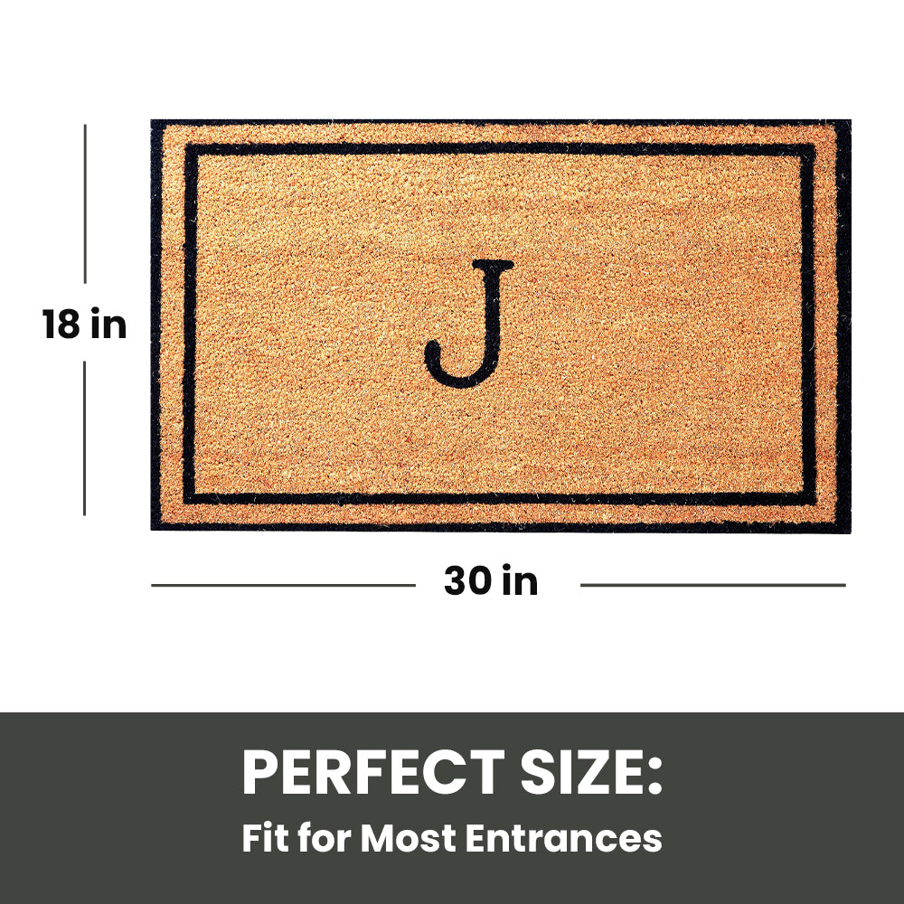 Monogrammed Letter Coco Coir Doormat
