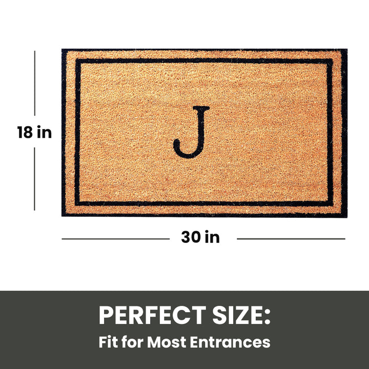 Monogrammed Letter Coco Coir Doormat