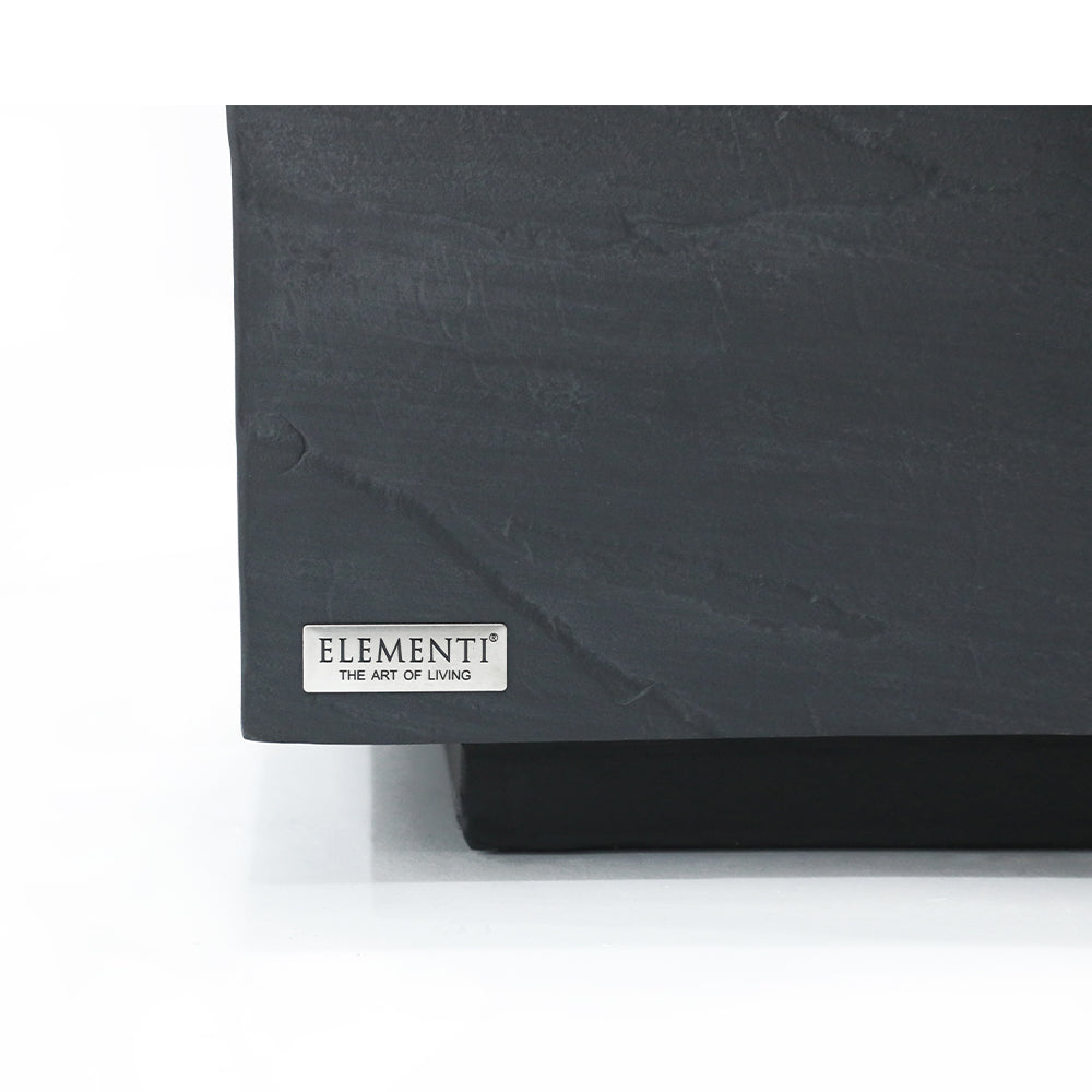 Elementi Colorado Square Patio Coffee Table Indoor Outdoor Furniture Concrete, Slate Black - 40 x 40 Inches - view 4