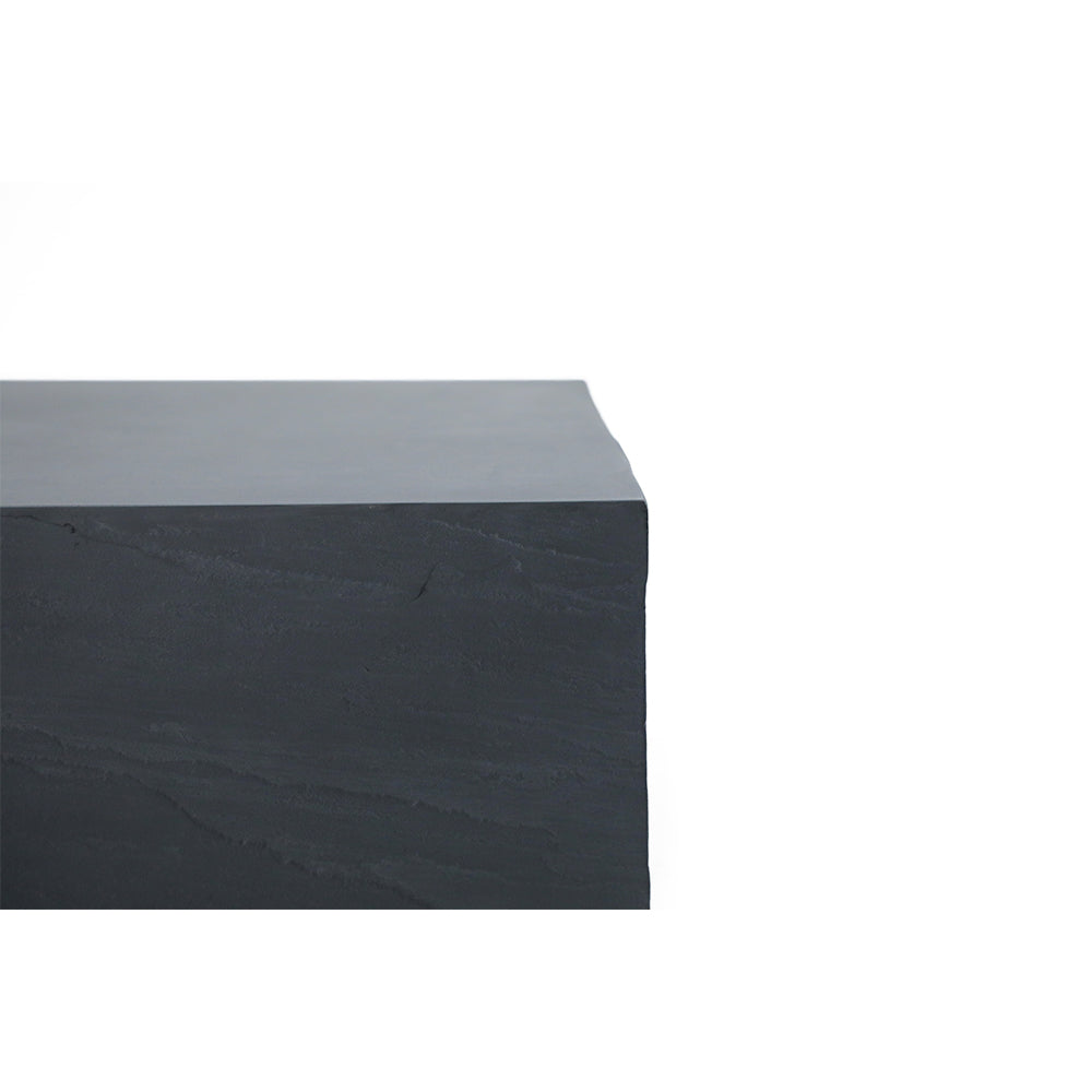 Elementi Colorado Square Patio Coffee Table Indoor Outdoor Furniture Concrete, Slate Black - 40 x 40 Inches - view 5