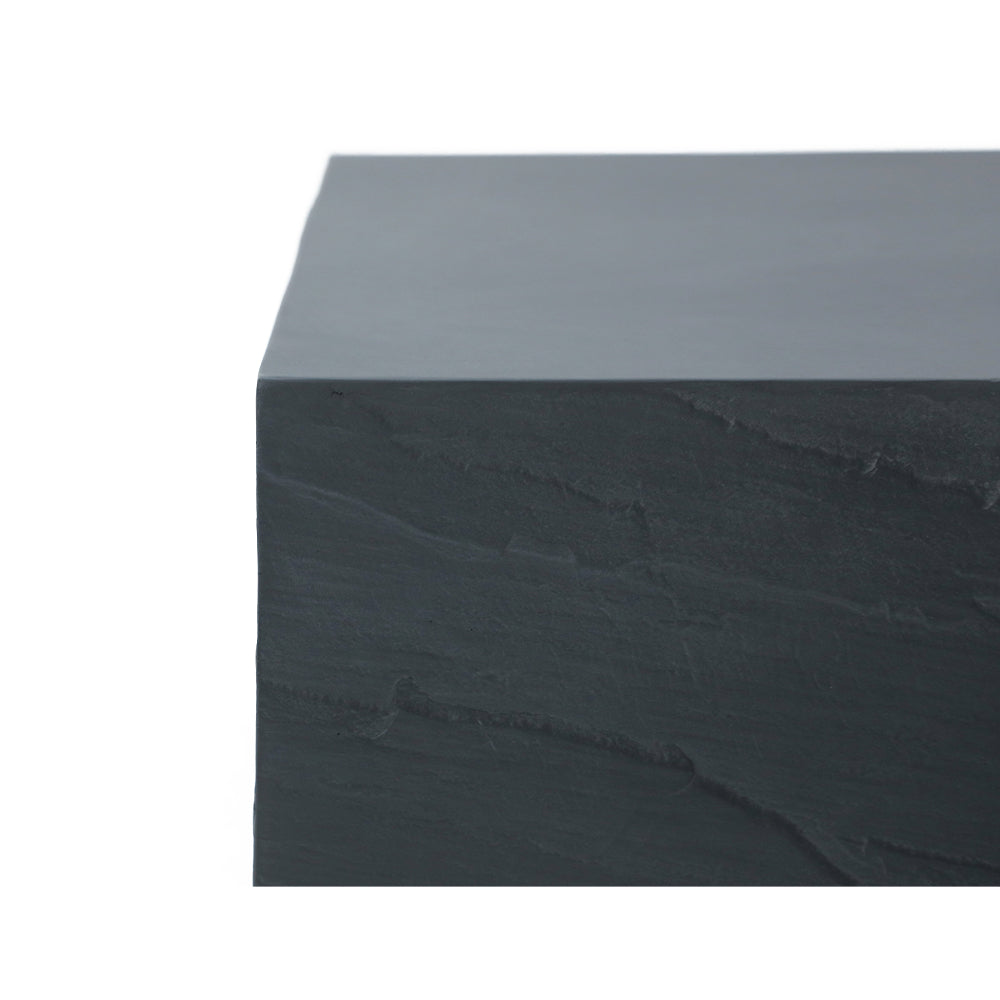 Elementi Colorado Rectangle Patio Coffee Table Indoor Outdoor Furniture Concrete, Slate Black - 30 x 60 Inches