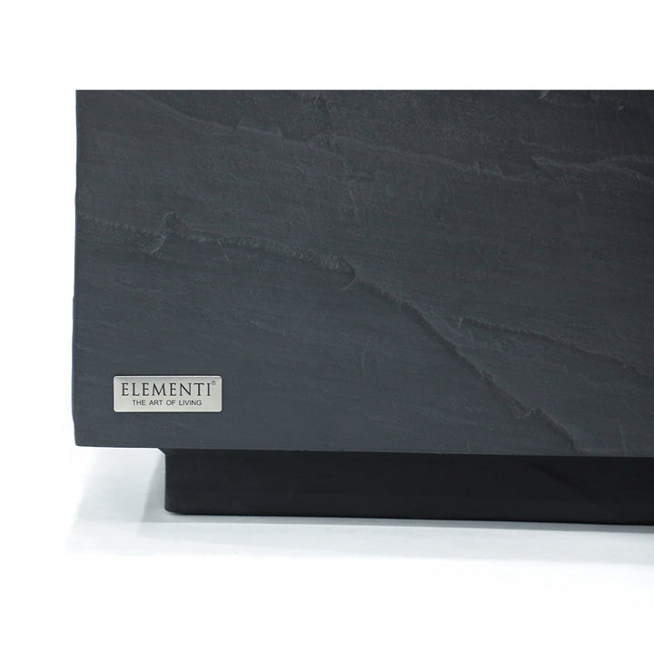 Elementi Colorado Rectangle Patio Coffee Table Indoor Outdoor Furniture Concrete, Slate Black - 30 x 60 Inches