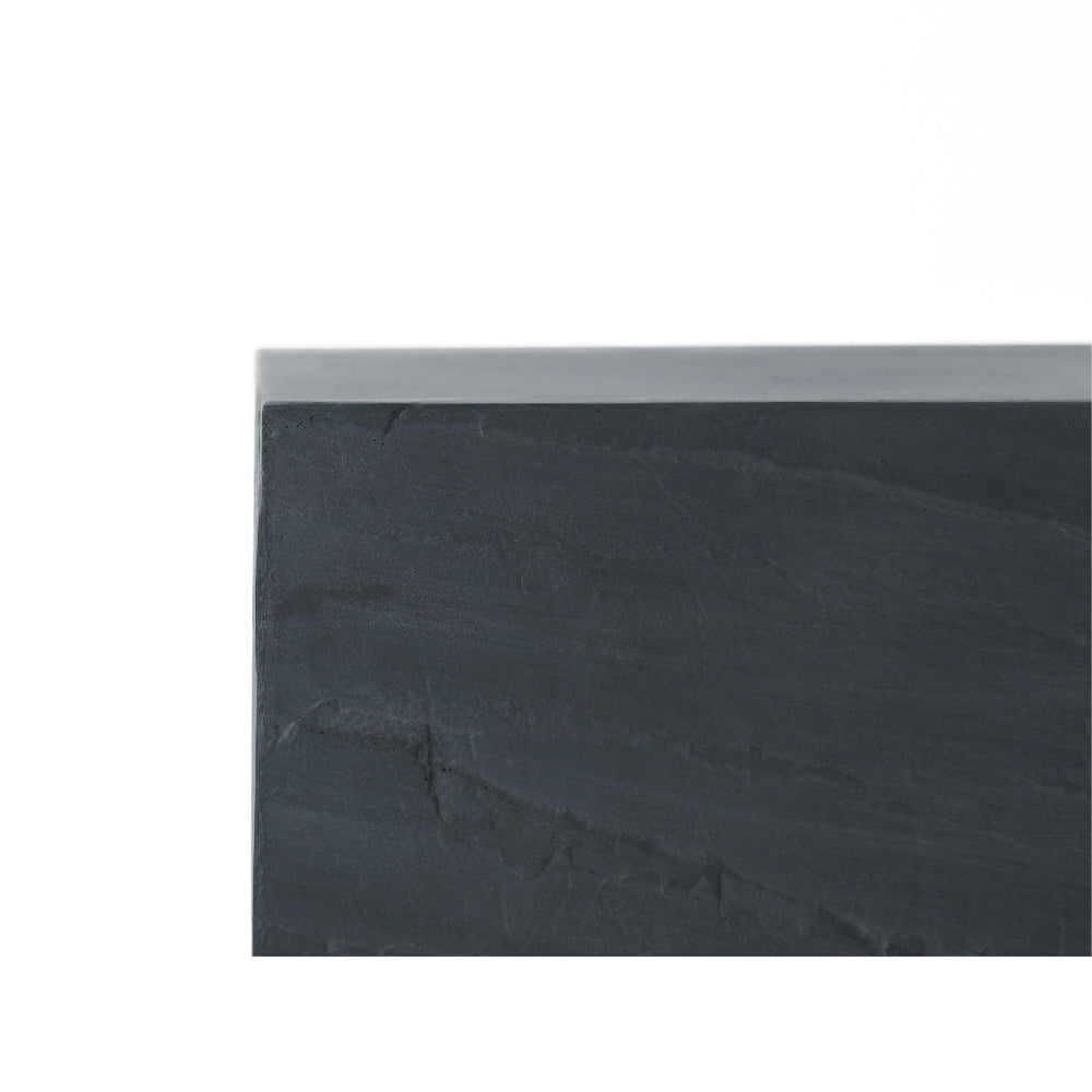Elementi Colorado Square Patio Side Table Indoor Outdoor Furniture Concrete, Slate Black - 17.7 x 17.7 Inches - view 6