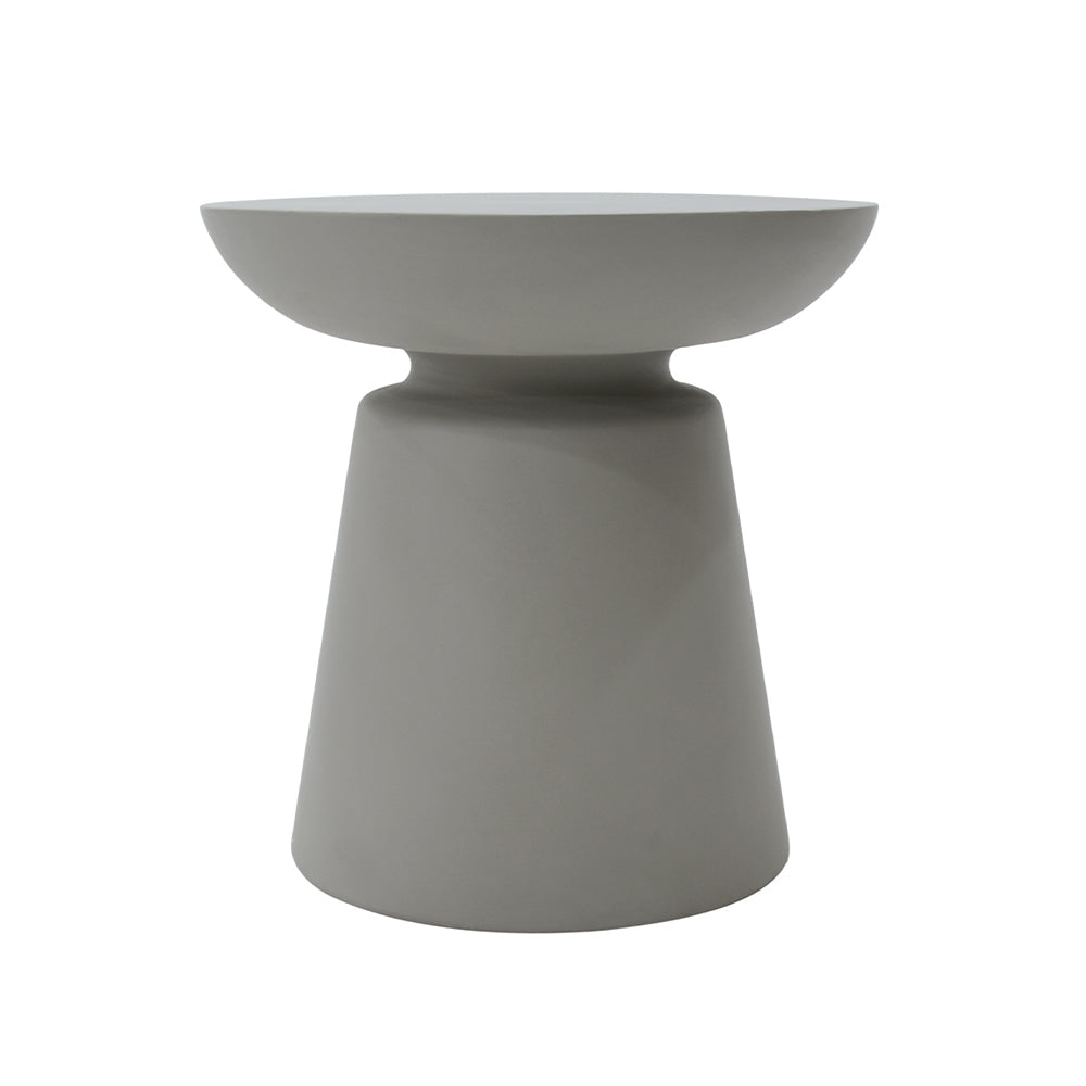 Elementi Kylix Round Patio Side Table Indoor Outdoor Furniture Concrete, Space Grey - 20 x 20 Inches - view 8