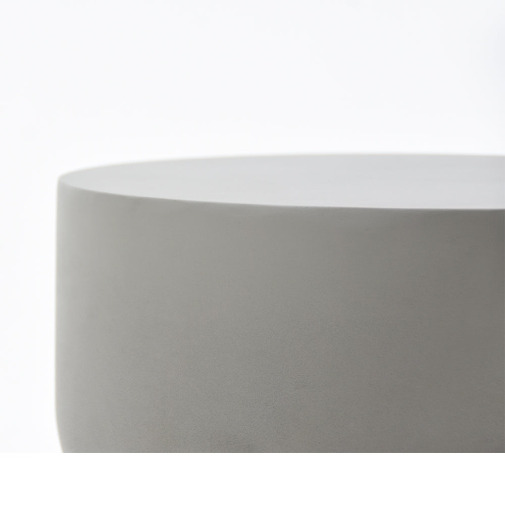 Elementi Chronos Round Patio Side Table Indoor Outdoor Furniture Concrete, Space Grey - 17.7 x 17.7 Inches - view 3