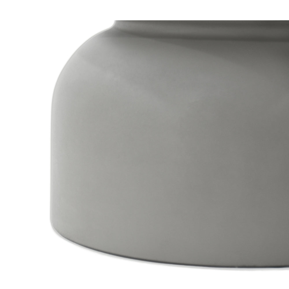 Elementi Chronos Round Patio Side Table Indoor Outdoor Furniture Concrete, Space Grey - 17.7 x 17.7 Inches - view 4