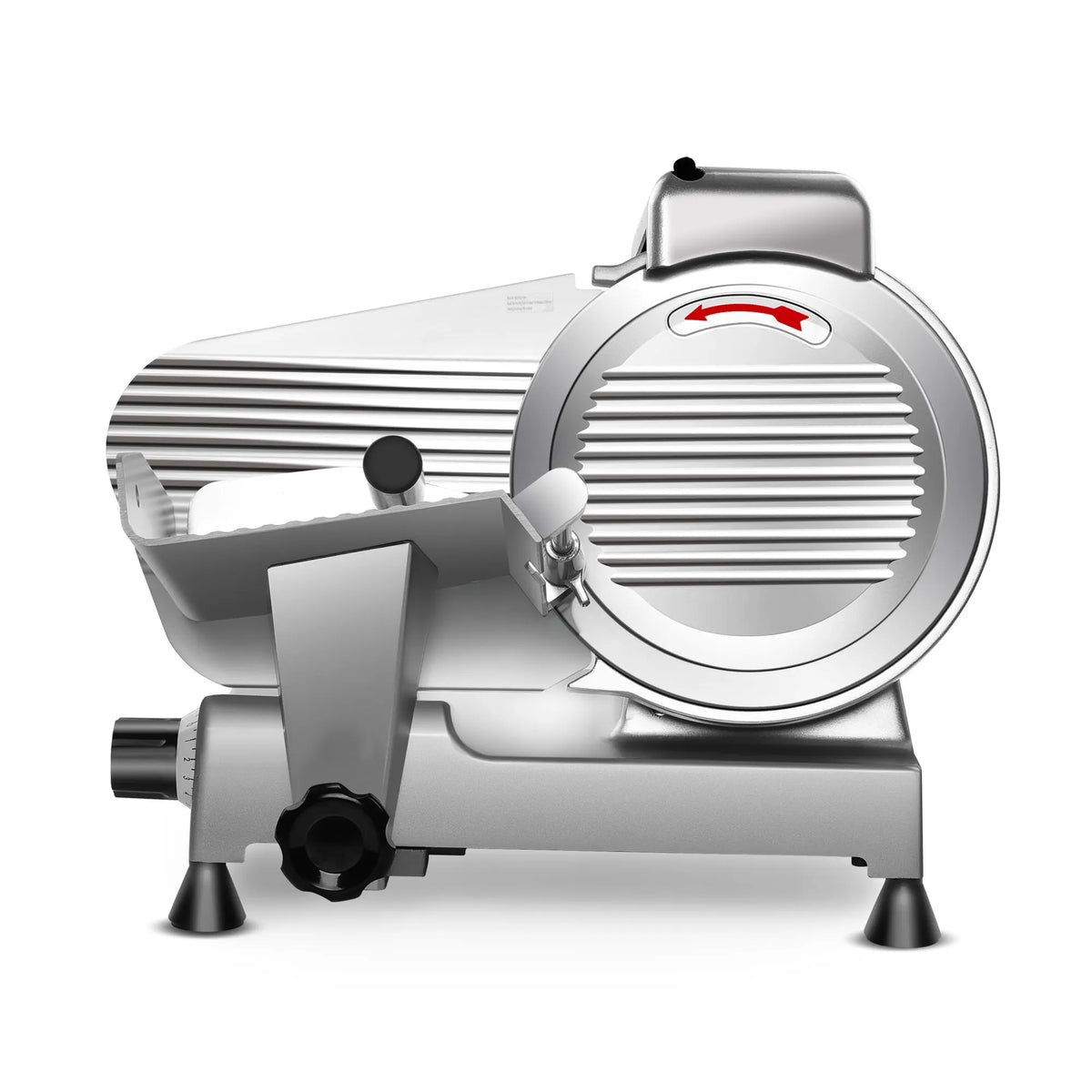 10 Inch Commercial Meat Slicer, 240W Frozen & Cheese Slicer, Premium Chromium-plated Steel Blade, Semi-Auto, L
