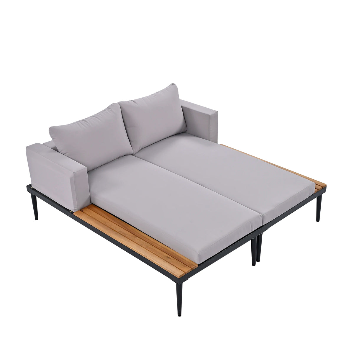 Outdoor Patio Chaise Lounger for 2 Person