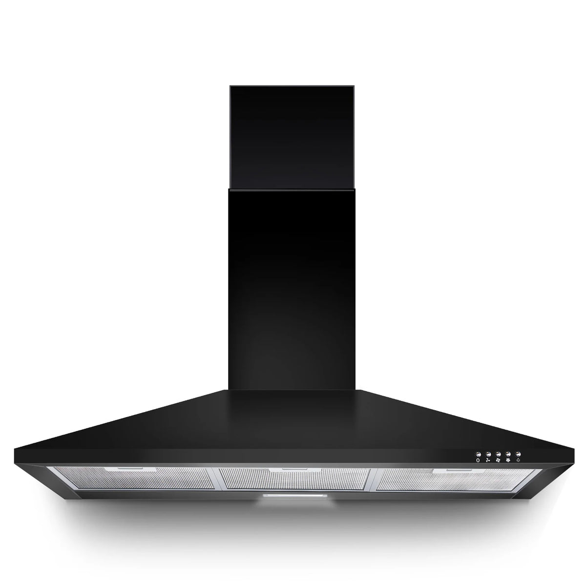 36 Inch Range Hood, 450CFM Wall Mount Stainless Steel Kitchen Vent Hood - 3-Speed Exhaust Fan, LED Light & Pus