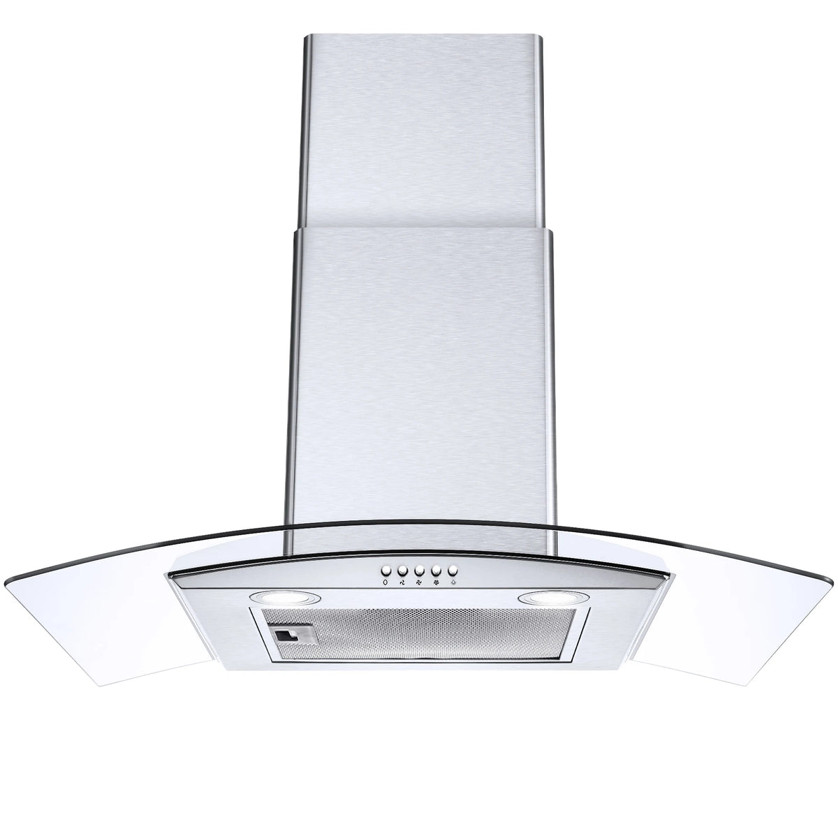 Range Hood 30 Inch, Tieasy Wall Mount Kitchen Hood , Stainless Steel Chimney and Aluminum Filters, LED Lights,