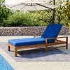Acacia Wood Adjustable Backrest Outdoor Lounge Chair - view 9