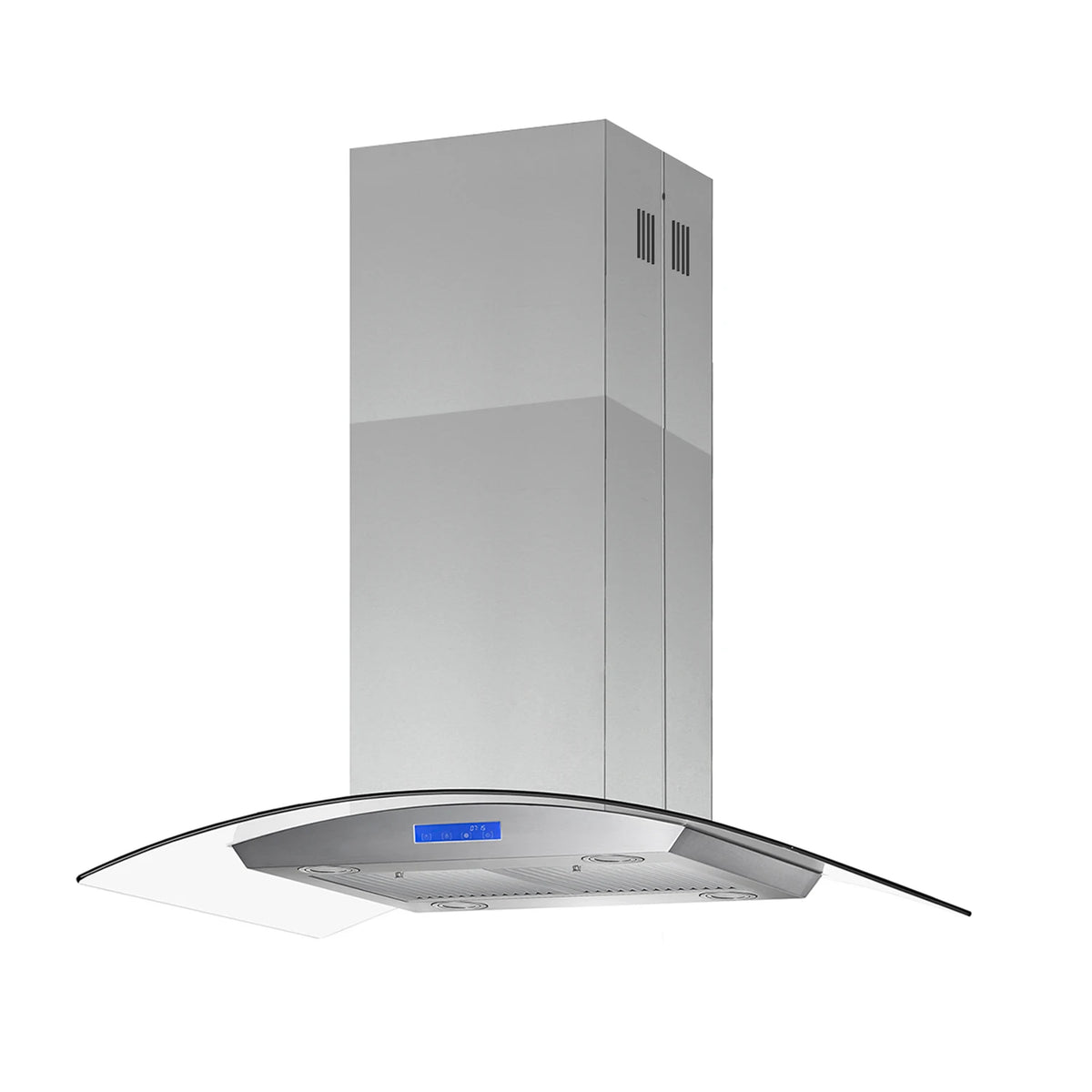 Island Range Hood 30 Inch 700 CFM Ceiling Mount Kitchen Vent Hood Tempered Glass with Color Gesture Sensing &