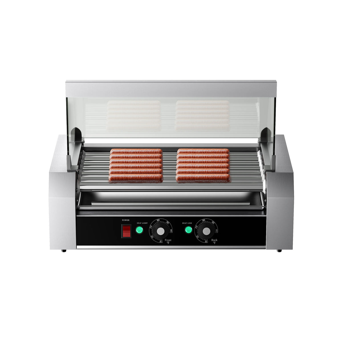 Hot Dog Roller Machine Dual Temperature Control for Commercial and Household Use,7 Non-Stick Roller - view 2
