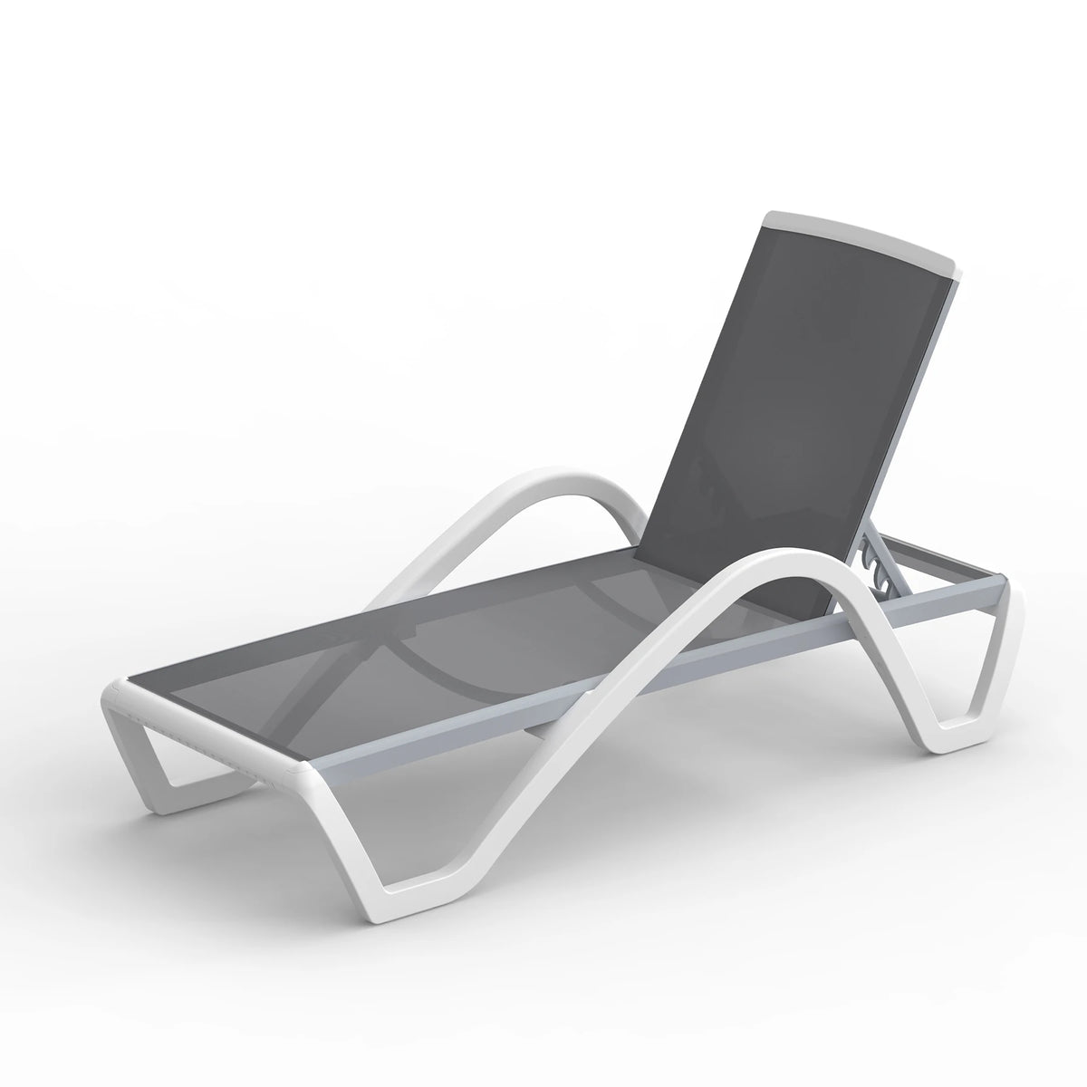 Leisure Outdoor Aluminum Chaise Lounge Bed with Table - view 7