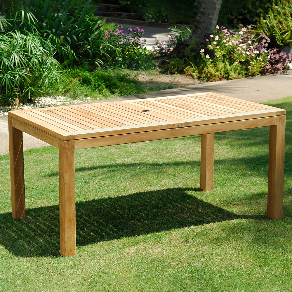 Amazonia Eucalyptus Patio Dining Table - 63-in L x 35-in W