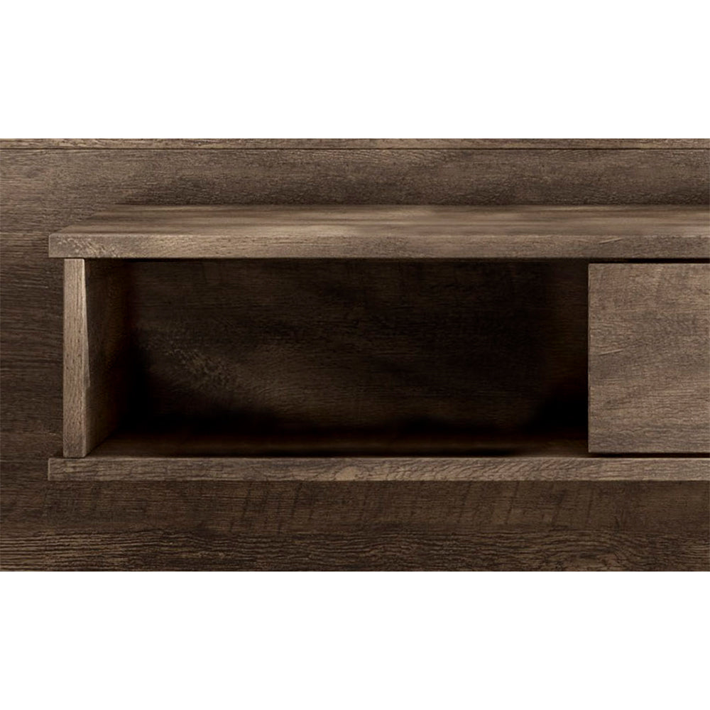 Midtown Concept Wall Mounted TV Shelf Board for 70-in TV - Dark Brown