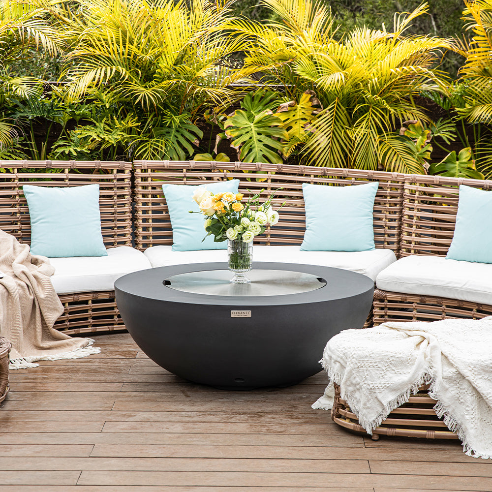 Lunar Outdoor Dark Grey Fire Bowl - view 7