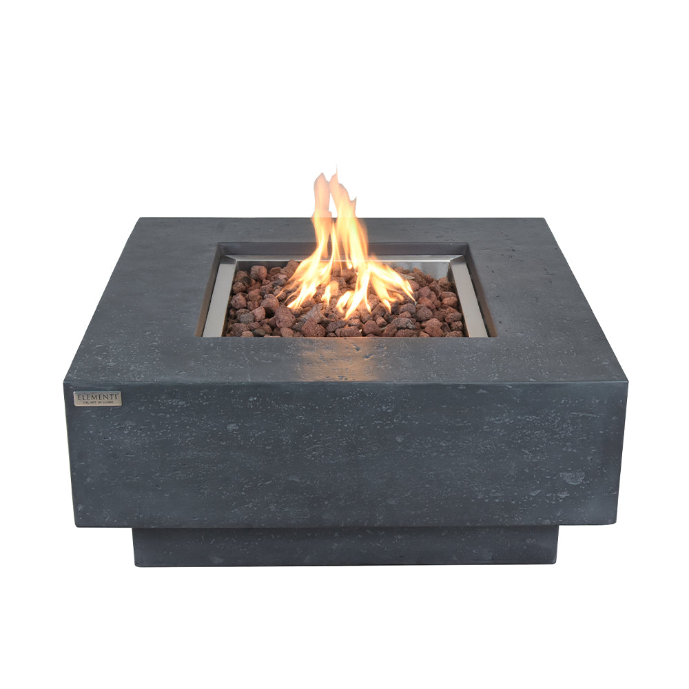 Manhattan Outdoor Dark Grey Fire Pit Table