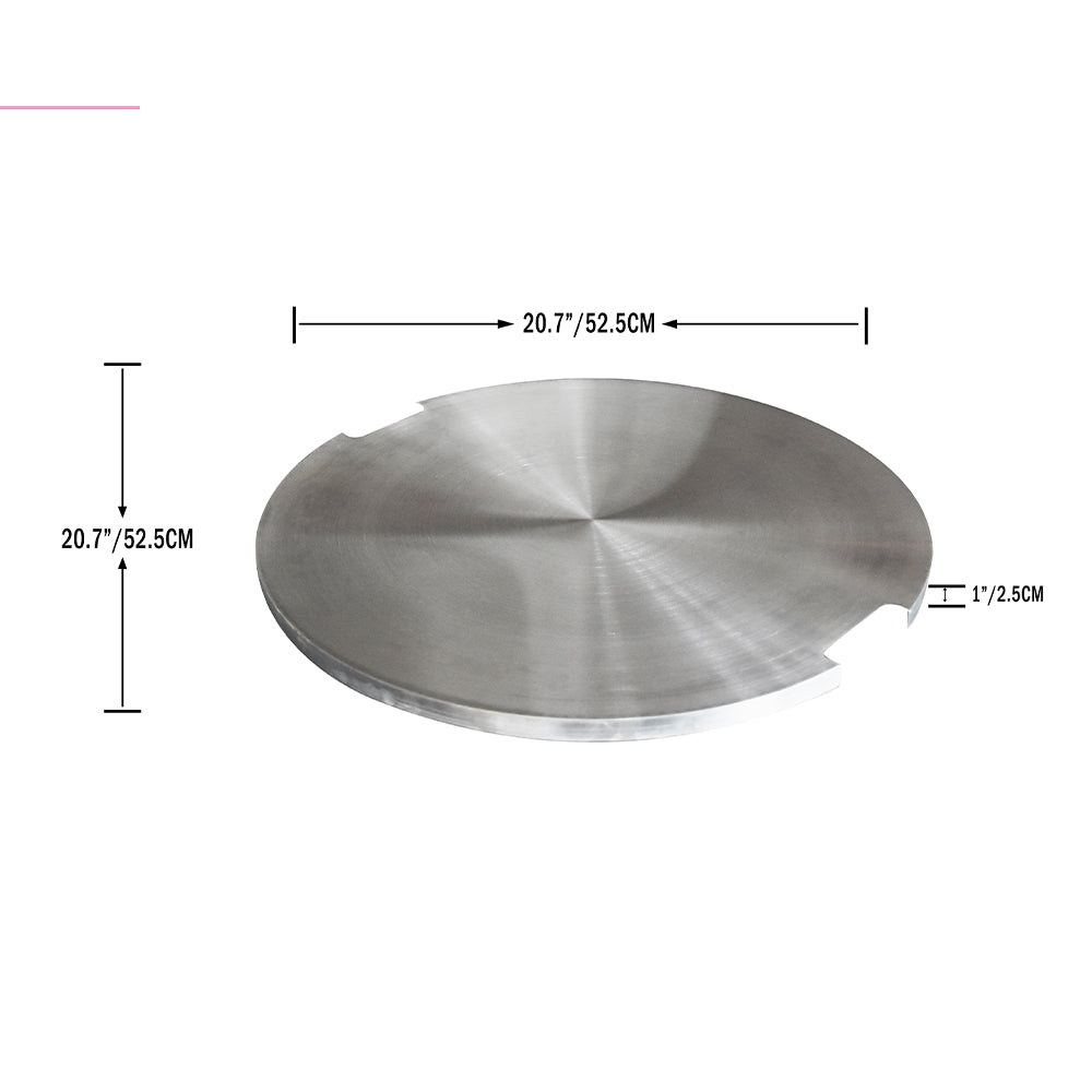 Elementi 20.7 Inches Outdoor Fire Pit Table Rectangle Stainless Steel Lid Accessories - view 2