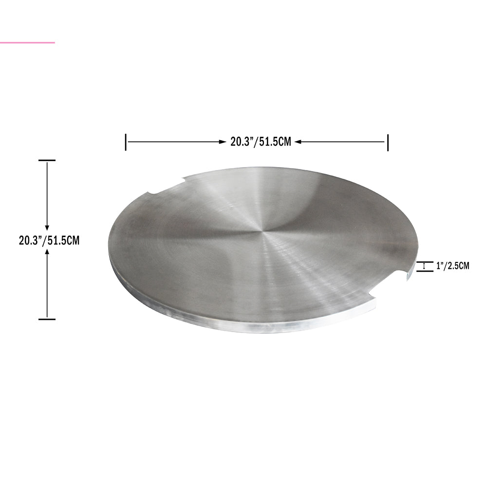 Columbia Outdoor Fire Pit Table Round Stainless-Steel Lid Fire Pit Accessories - view 2