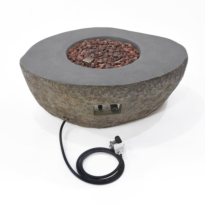 Outdoor Boulder Fire Pit Table - Select Fuel Type
