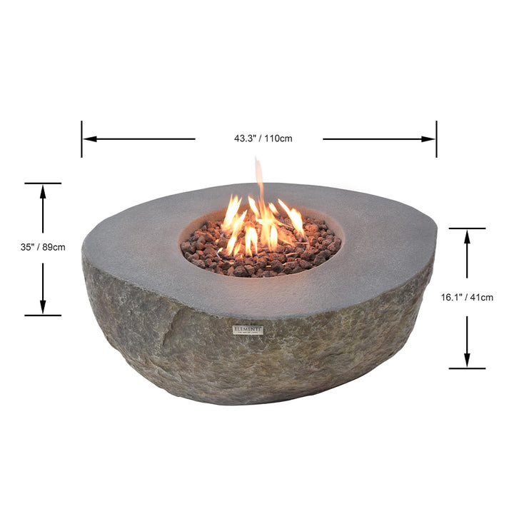 Outdoor Boulder Fire Pit Table - Select Fuel Type