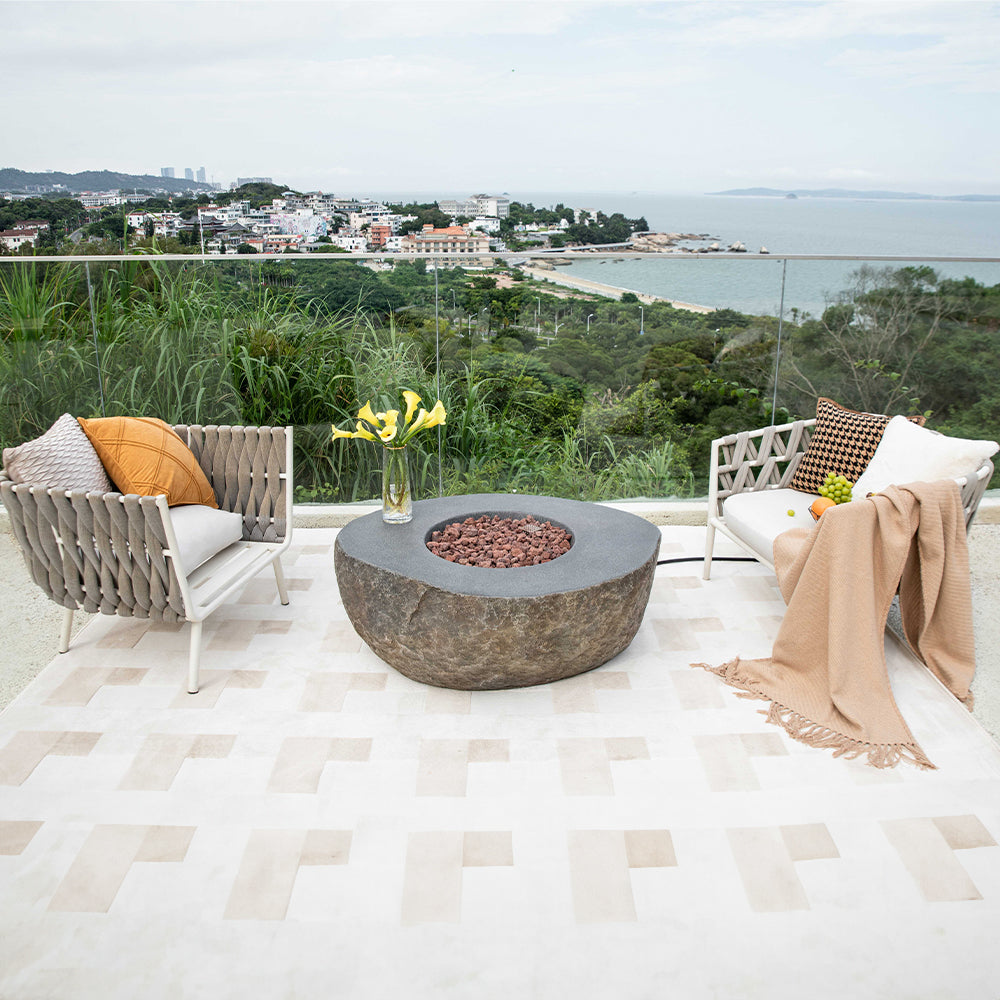 Outdoor Boulder Fire Pit Table - view 4