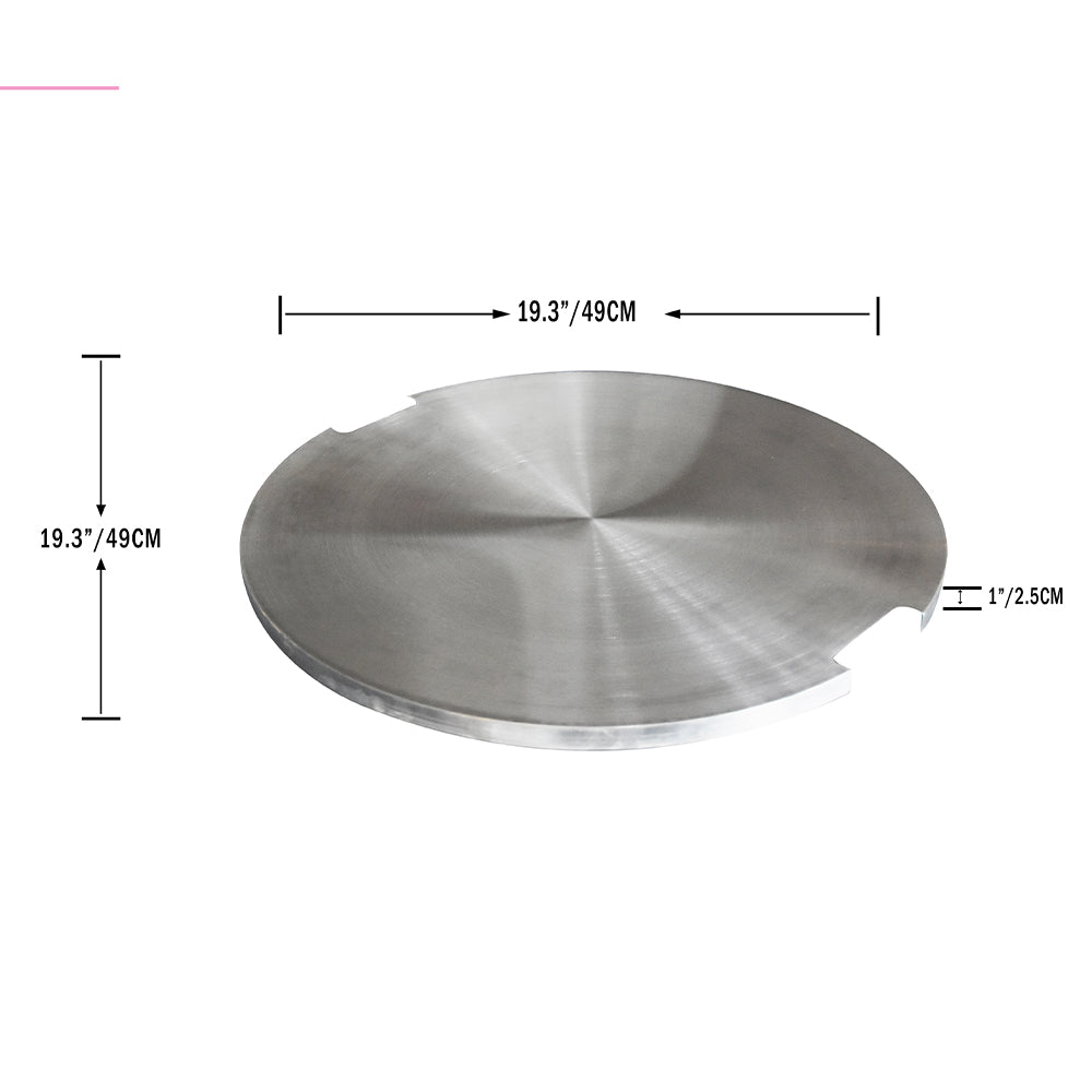 Elementi Outdoor Fire Pit Table Round Stainless-Steel Lid Fire Pit Accessories - view 2